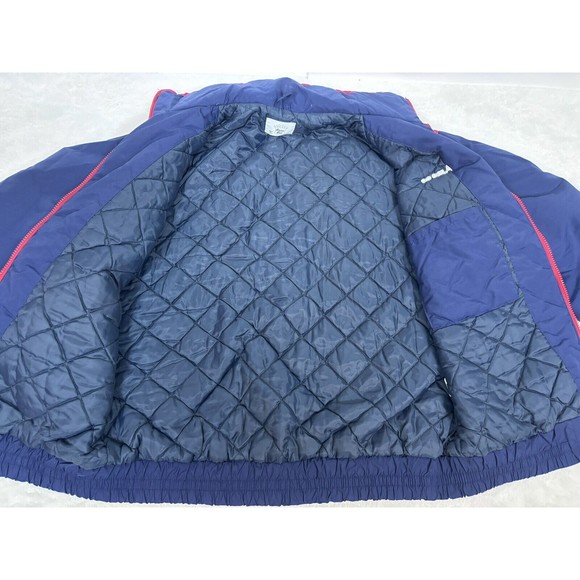 Amoco Oil Gasoline Made In the USA Crown Club Puffer Jacket Size L Large Vintage - Picture 6 of 10